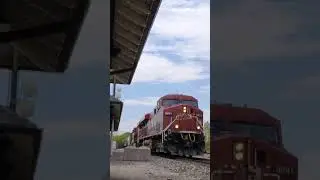 CP 8891 leads CPKC 238 to Toronto at Galt. (Cambridge, Ontario)