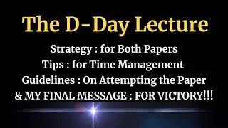 INVEST 1 hour in this *LAST D-DAY Lecture* before PRELIMS 2024 with Satyam Jain, UnderStandUPSC