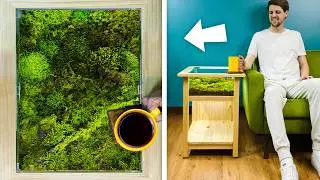 DIY Modern Table, but with Moss Living Inside