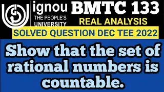 Bsc Mathematics | IGNOU | BMTC 133 | Dec TEE 2022 | Question no 4(c) | Real Analysis | BSCG | MTE09