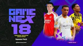 PES 2018 NEW UPDATE PATCH SEASON 2025/26 (OCTOBER) GAMENEX V0.1