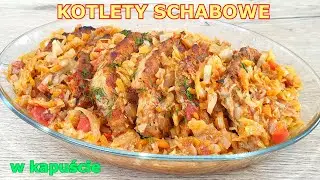 Mięciutkie Kotlety Schabowe pieczone z kapustą 👌 przepyszne danie z piekarnika na rodzinny obiad