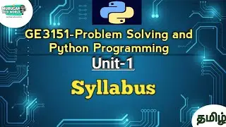 Problem solving and python programming syllabus in tamil||GE3151||Anna university reg-2021. 