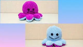 Игрушка амигуруми. Осьминожка-перевертыш крючком (Crochet octopus with English subtitles)