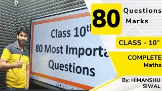 80 Most Important Questions For Class 10th Maths | CBSE Board Exam 2024 |