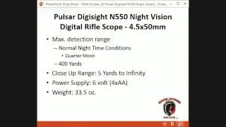 Rifle Scope - Pulsar Night Vision Scope