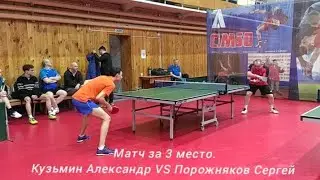 Матч за 3 место: Кузьмин Александр (ФНТР: 282. RTTF: 604) vs Порожняков Сергей (RTTF: 551)