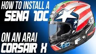 How To Install A Sena 10C Communicator on an Arai Corsair X Helmet from Sportbiketrackgear.com