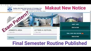 Makaut Even Semester Exam Routine | Makaut New Notice| MAKAUT Even Semester Exam