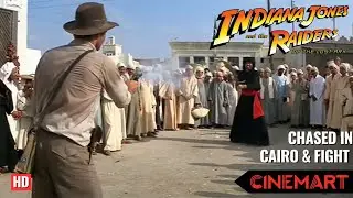 RAIDERS OF THE LOST ARK (1981): INDIANA JONES | Chase in Cairo | Thug funny shoot scene HD