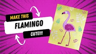 🦩🦩🦩Create a Super Cute Flamingo: Fun Art Lesson with Paint and Stick-On Jewels for Kids!