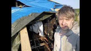 разбираем крышу после пожара и лечим дыры в холке Хаски Бэни