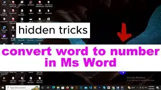 How to convert word to number in MS Word | Super Secrets