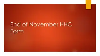 End of November HHC Form 2019