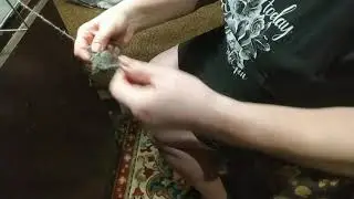 Прядение шерсти на электропрялке,нить в два сложения