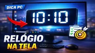 RELÓGIO NA ÁREA DE TRABALHO DO PC  ! AUMENTE SUA PRODUTIVIDADE E ORGANIZE SEU TEMPO !