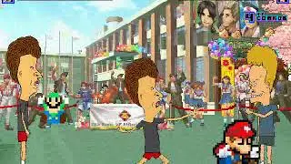 Mugen - Super Better Mario and Super Better Luigi vs Beavis and Butthead