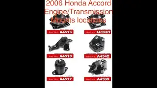 2006 Honda Accord Motor/Engine  Mount Locations