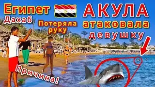 Акула ОТКУСИЛА руку ТУРИСТКЕ в Египте!  На пляже в Дахабе. Причины нападения. Как защитится??