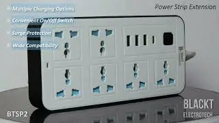 All in one extension board 6 sockets | Power Strip with 20W Fast PD/Type C, 2500W 10A Extension Cord