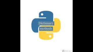 Dictionary methods(merge, items, pop, clear, copy)