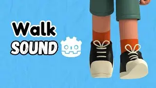 how to add 3d walking sound in godot 4 .godot tutorial.