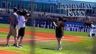 Tampa Bay Rays National Anthem - Sung by Aly Frank at Charlotte Sports Park