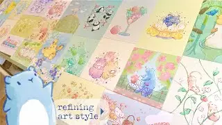 Harmonious art style: Choosing & refining 30 art prints - Part 2/3 ♥ Studio Vlog