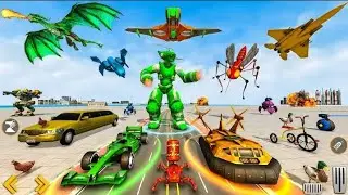 play mosquito robot in robot car and transforming games#temugamer