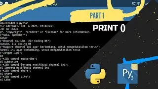 Part 1 Pydroid3: Print || Belajar Python di Hp Android