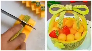 How to cut a melon beautifully. Melon basket.