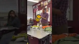 Teacher has to explain why they have a bathroom bucket in the classroom