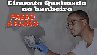 Cimento Queimado em banheiro PASSO A PASSO