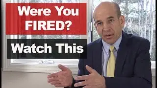Getting Fired from a Job - Do this...