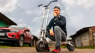 Дикий ЭЛЕКТРОСАМОКАТ из ГИРОСКУТЕРА! Китайцы завидуйте!