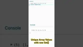JavaScript Magic: Discover How to Easily Get All Unique Array Values using Set!