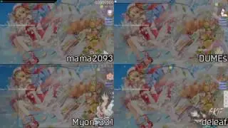 osu! - mama2093 VS DUMEs VS Myon 331 VS deleaf - Yuuzuki Tsubaki - midnight cookie[Hard]