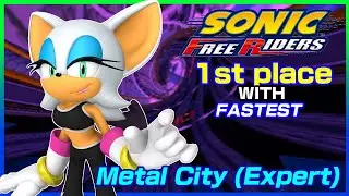 Sonic Free Riders (No Kinect Patch): Rouge and Fastest on Metal City Expert (Free Race)