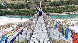 Punakha Suspension Bridge Bhutan புனாகா தொங்கு பாலம் பூடான் Don't miss it @ROUNDSTUBE