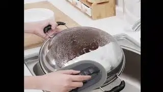 Nano Diamond Emery Sponge with Handle Kitchen Cleaning Brush