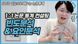 [논문통계컨설팅 1:1 SPSS 수업] 빈도분석,타당성분석(요인분석)