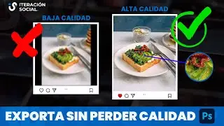 📸 Como Guardar y Exportar una imagen en Photoshop sin perder calidad para Redes Sociales | Instagram