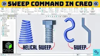 Sweep Command in Creo/ Helical Sweep and Sweep Command in Creo.