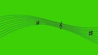 Animated Music Notes in Green Screen | Free video 4K