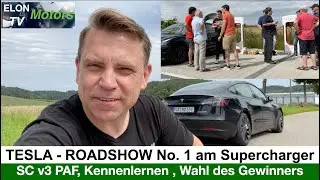 1. ELON TV - TESLA Roadshow: Kennenlernen, Gespräche, Testfahrten, Wahl des Gewinners Tesla Model Q2