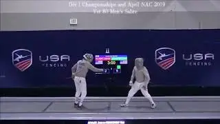 2019 April NAC Vet +80 Men's Saber Gold: Adams vs. Bianchini