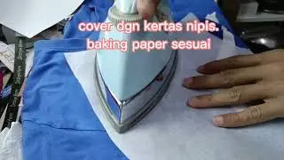 Cara iron label pakaian.