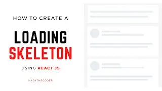How to create a loading skeleton React JS - JavaScript - TypeScript