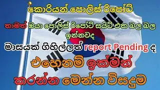 කොරියන් පොලිස් රිපෝට් තත්වය | korean police report sinhala | Police report online