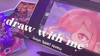 draw with me// huion kamvas 12 unboxing & review ☁️💓